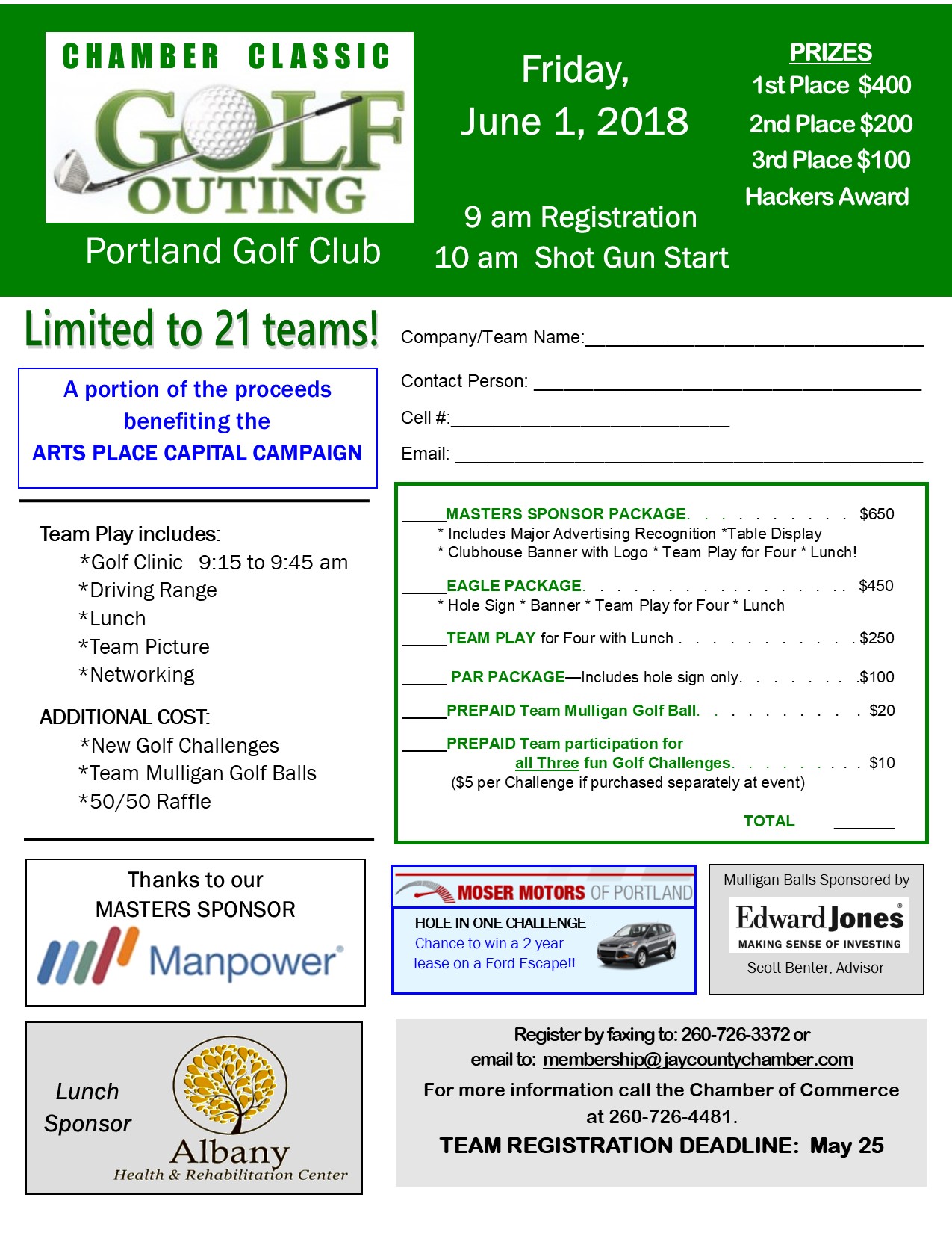 Golf Outing Flyer 2018